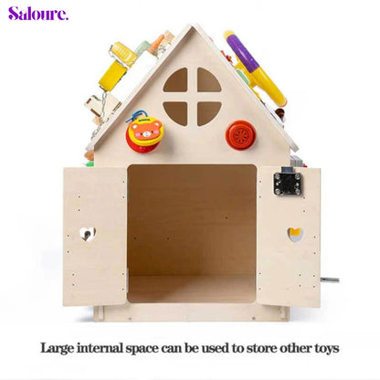 Saloure™ - Montessori Wooden Busy House